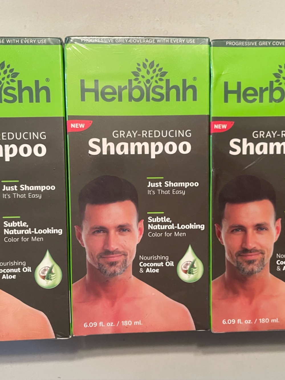 Gray-Reducing Shampoo for Men - Natural Black X3 Bundle